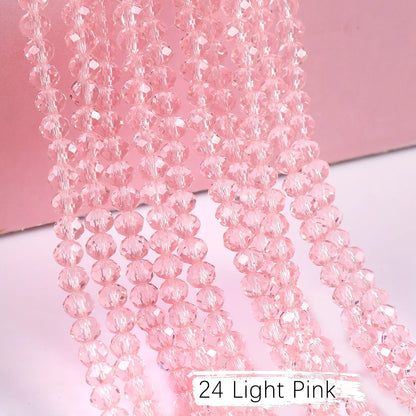Austria Crystal Rondelle Beads - 2mm/4mm/6mm/8mm Faceted Glass Spacer Beads for DIY Jewelry & Bracelet Making