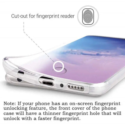 Samsung Clear Hybrid Phone Case - 360 Full-Body Hard PC Protective Cover
