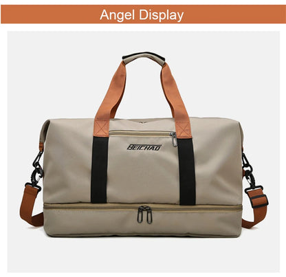 Travel Gym Bag – Short-Distance Luggage & Portable Fitness Duffel, Shoulder, Crossbody, and Weekender Carry-On Bag