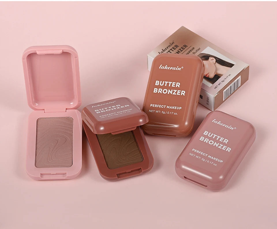 Professional Makeup Powder Blush - 12HR Wear, Vegan Formula, Pink Cream Blusher Palette for Face Cosmetics