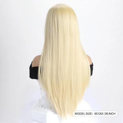26" Long Straight Synthetic Wig – Fashion Color Wig for Women, Daily Wear, Halloween Costume, Party & Cosplay