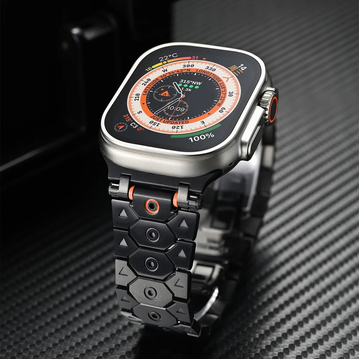 Luxury Titanium Metal Strap for Apple Watch — Stainless Steel Bracelet for Series 5-10 Ultra 2 (42mm-49mm)