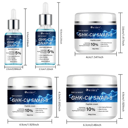 SUYARUN GHK-Cu SNAP-8 Cream & Serum - Anti-Aging Facial Moisturizer for Firming & Hydrating All Skin Types