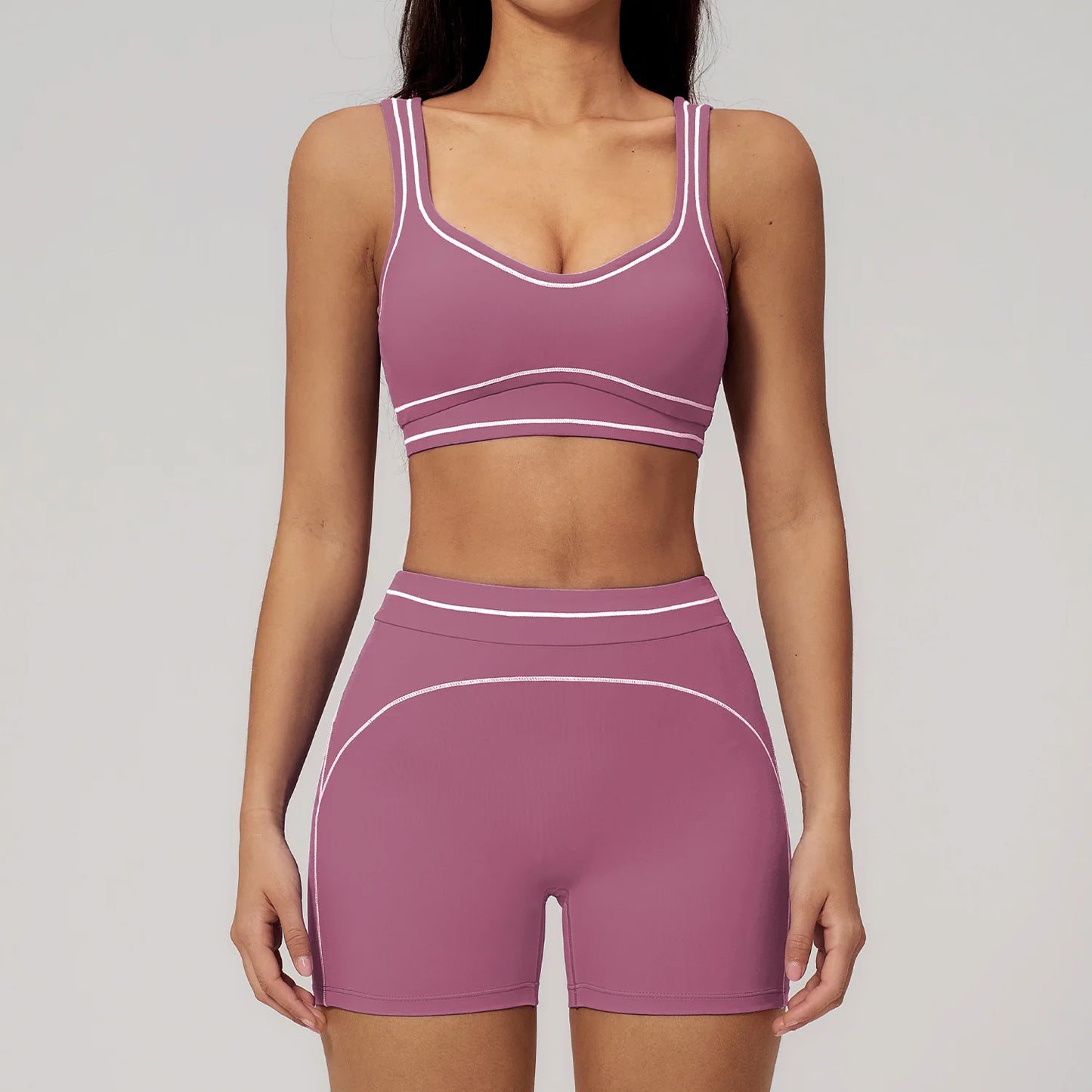 Women’s 2-Piece Fitness Yoga Set, Gym Running Tracksuit, Push-Up Sportswear Leggings, Athletic Workout Outfit