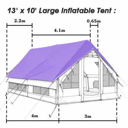 10 x 13 ft Waterproof Rainfly - Ultralight Camping Tent Shelter Awning & Sunshade for 6–8 People