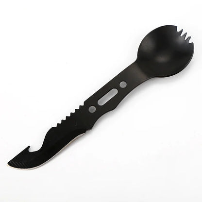 Portable Camping Cutlery Set - Stainless Steel Knife Fork Spoon Multi-Function Picnic Tableware Outdoor Gear