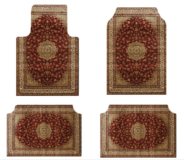 Bohemian Universal Floor Mat Set - American Retro Anti-Slip Soft Rugs for Car, Bedroom and Home