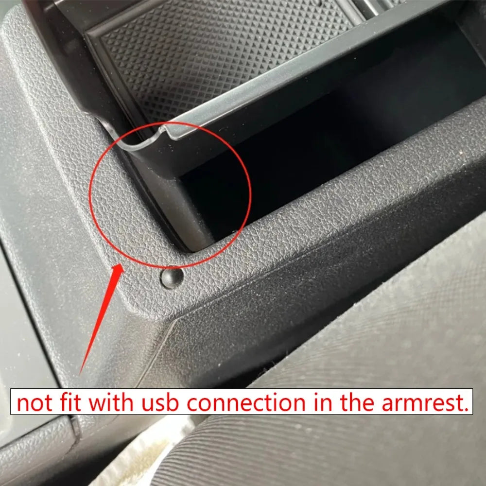 Car Central Armrest Storage Box – Tray Holder for Volkswagen VW Golf 7 Mk7 VII 5G GTI R (2013-2019), Organizer Accessories