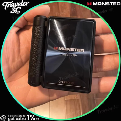 MONSTER AC530 Wireless Earphones - Bluetooth Noise-Canceling Foldable Headphones with Bio-Fiber Dynamic Drivers for Music & Gifts