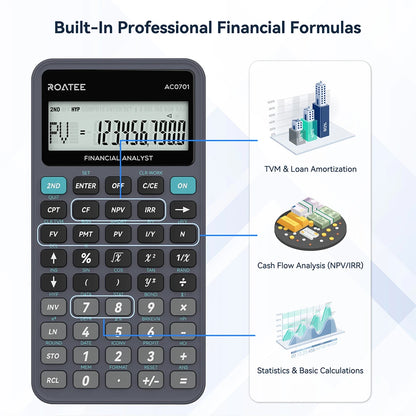 Financial Business Calculator - Cash Flow, Amortization & Break-Even Calculator for Real Estate, Banking & Accounting