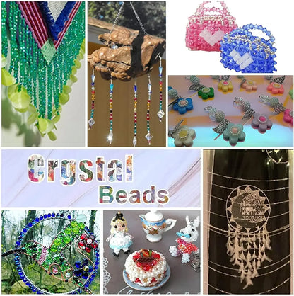 Austria Crystal Rondelle Beads - 2mm/4mm/6mm/8mm Faceted Glass Spacer Beads for DIY Jewelry & Bracelet Making