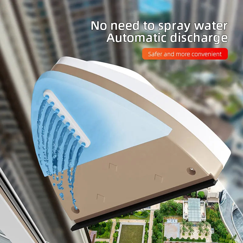 Magnetic Double-Side Window Cleaner Brush - Automatic Water Discharge Wiper for Effortless Glass Window Cleaning