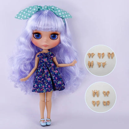 ICY DBS Blythe Doll – Tan Skin Matte Face with Eyebrows, 1/6 BJD Joint Body, Anime Christmas Gift