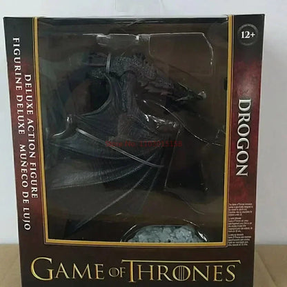 19cm Game of Thrones Viserion Frost Wyrm Figure - Black Dragon PVC Action Toy & Collectible Gift
