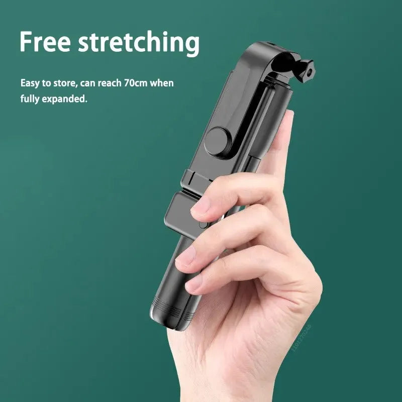 FGCLSY Monopod Remote Shutter with Fill Light — Mini Wireless Bluetooth Selfie Stick & Tripod Phone Holder for iPhone, Samsung, Xiaomi