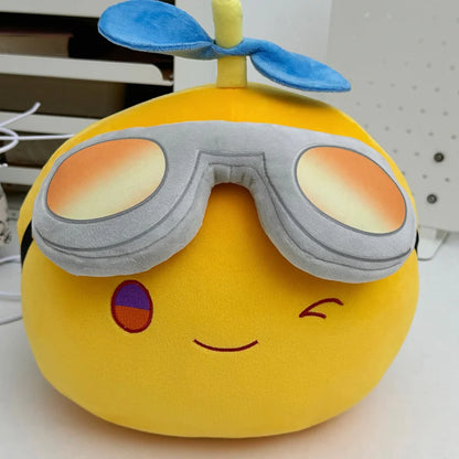 Cartoon Plush Yellow Goggles Doll Pillow – Soft Bamboo Dragonfly Cushion Toy, Cute Gift for Children