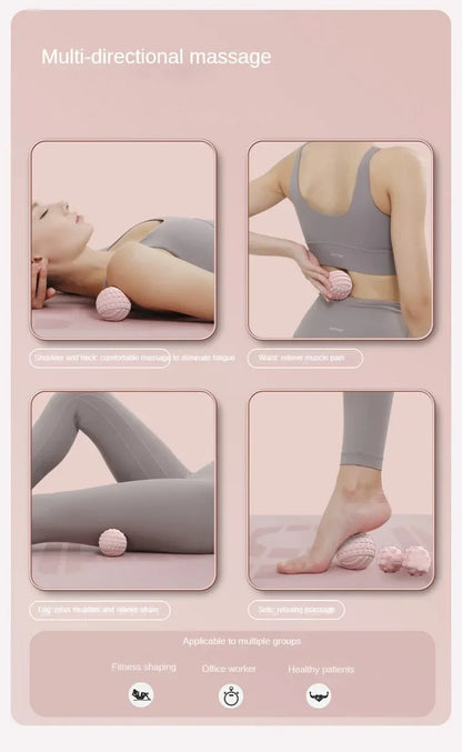 Yoga Foot Massage Ball — Handheld Acupressure Tool for Muscle Relaxation, Shoulder, Neck & Pain Relief