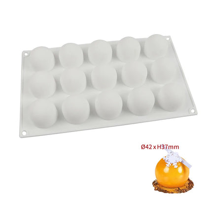3D Sphere Silicone Mold — Ball-Shaped Mousse Cake, Chocolate Truffle & French Dessert Baking Tool