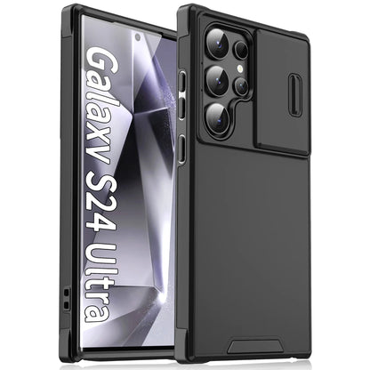 Slide Camera Armor Matte Samsung Case – Shockproof Cover for Galaxy S20–S25 Ultra/Plus/FE & Note 20 Ultra