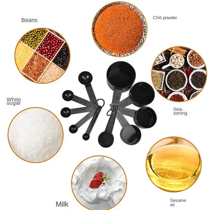 10pcs Measuring Spoons & Cups Set — Multipurpose Kitchen Baking & Cooking Tools
