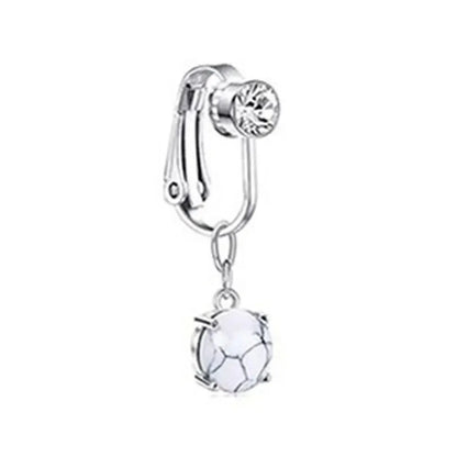 Faux Belly Ring - Non-Piercing Clip-On Navel Button Body Jewelry Belly Piercing Accessory