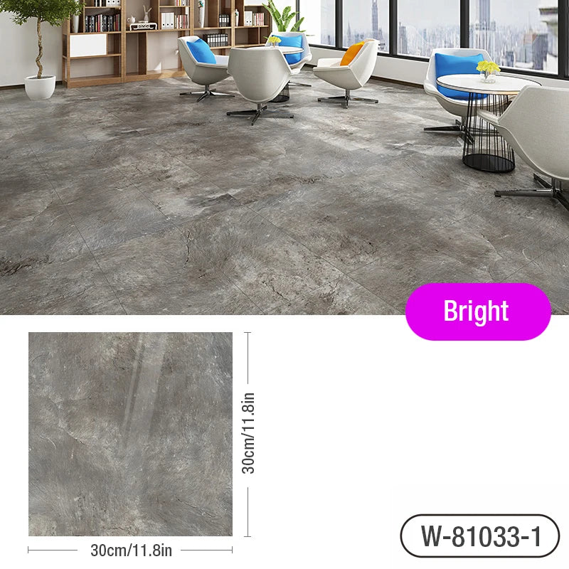 Marble Floor Tile Stickers - Waterproof Self-Adhesive PVC Home Decor
