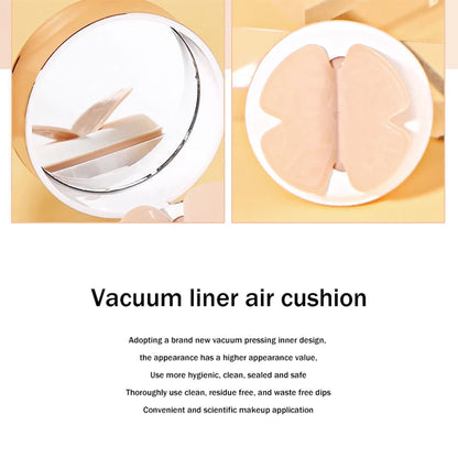 Air Cushion BB Cream Foundation - Moisturizing Waterproof Concealer with Oil Control & Butterfly Powder Puff