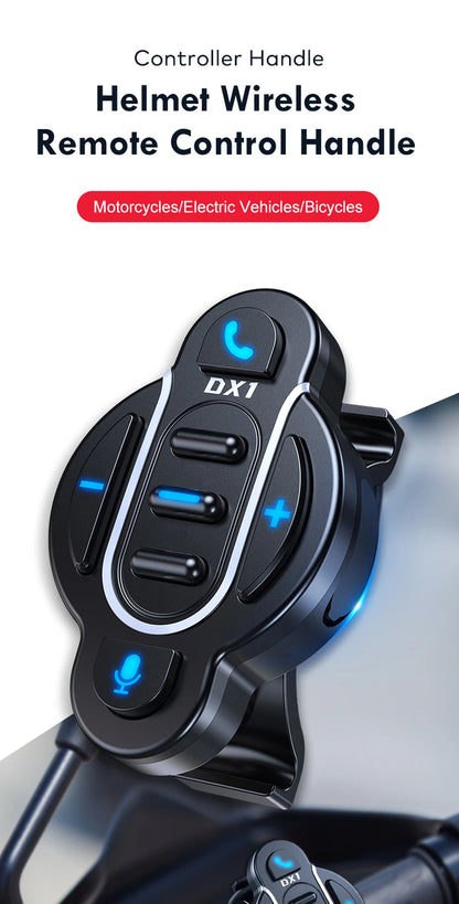 Universal Smart Bluetooth 5.4 Remote Control – Waterproof Wireless Media Controller for Helmet Earphone, Motorcycle & Bike Handlebar