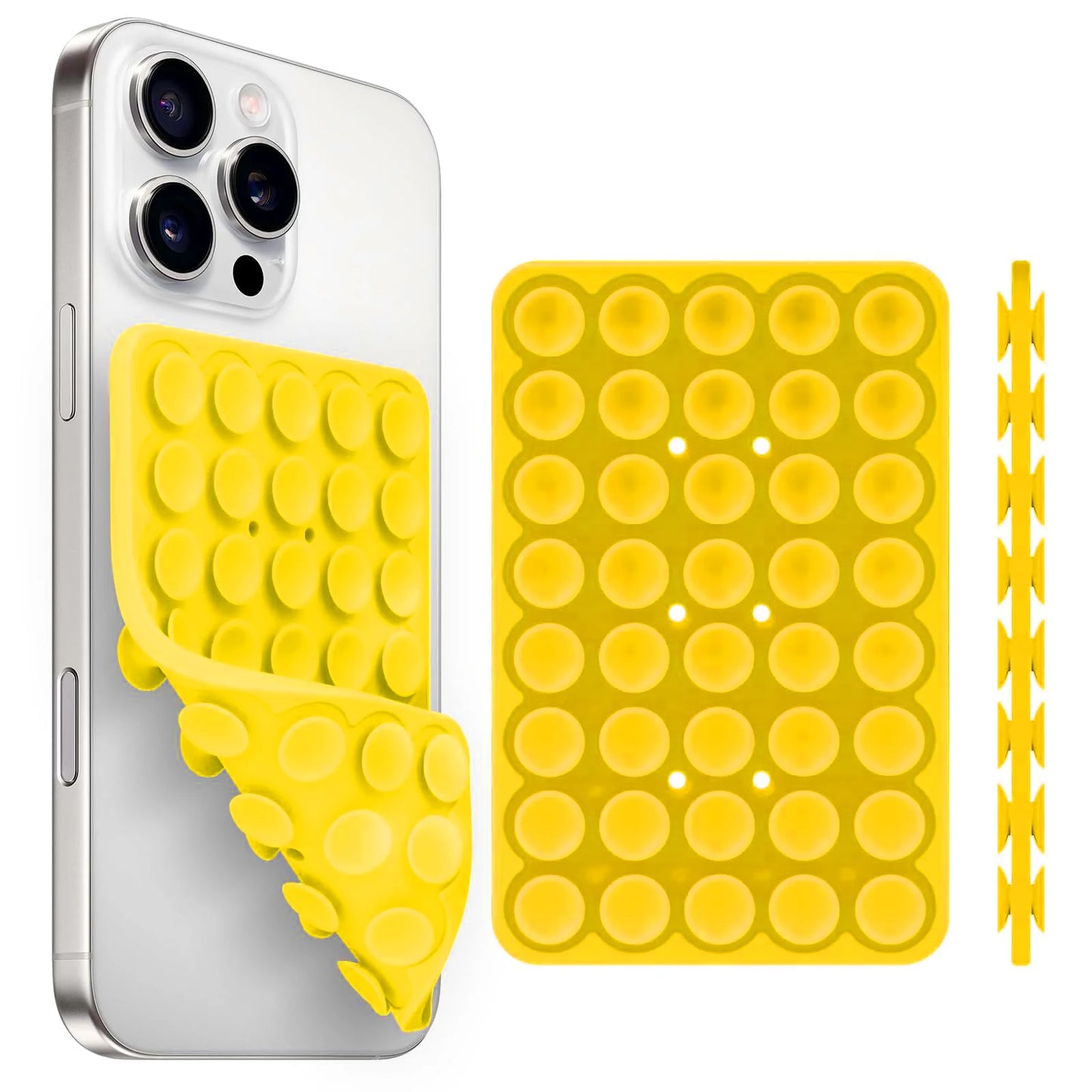 Silicone Suction Cup Phone Holder – Double-Sided, Anti-Slip Mobile Mount, Detachable Rubber Pad for Smartphones