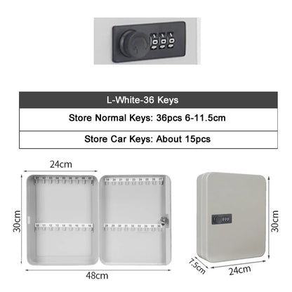 Key Safe Box – Multi-Key Storage Organizer with Password for Spare Car Keys, Home, Office, and Store Use