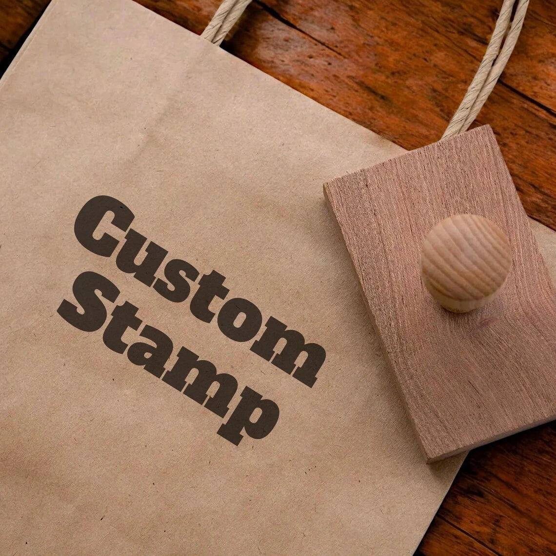 Personalized Custom Wooden Stamp – Wedding Seal, Logo Stamp for Invitations, Stationery, Name & Business Branding