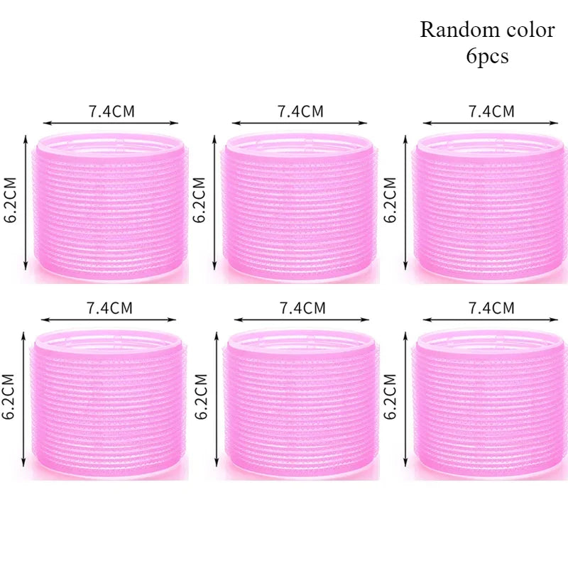 Jumbo Self-Grip Hair Rollers – Heatless Curlers for Salon & Home, Sticky Hair Styling Tools