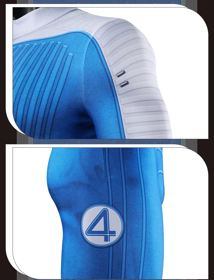 Fantastic Four Thing & Reed Richards Cosplay Costume – Blue Invisible Man Jumpsuit for Halloween & Superhero Events