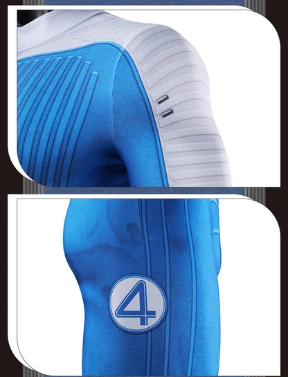 Fantastic Four Thing & Reed Richards Cosplay Costume – Blue Invisible Man Jumpsuit for Halloween & Superhero Events