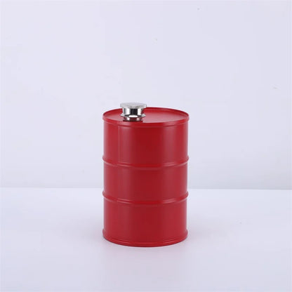 25oz Stainless Steel Water Bottle - Oil Drum Shape Whisky Flagon, Portable Hip Flask for Outdoor Use