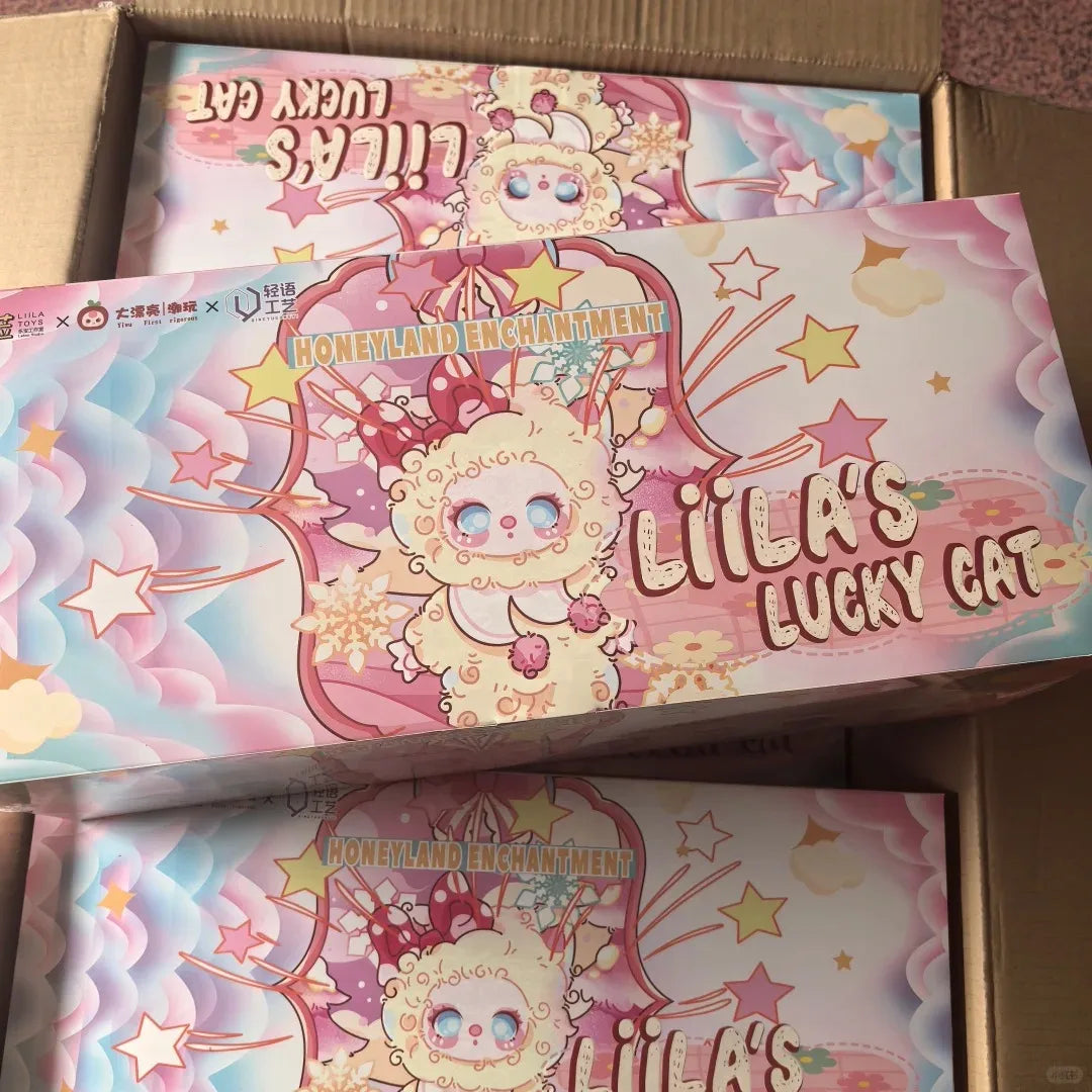 Liila Lucky Cat V3 Series Blind Box Toy – Plush Vinyl Pendant Doll, Kawaii Anime Figure Handbag Charm for Girls Gift