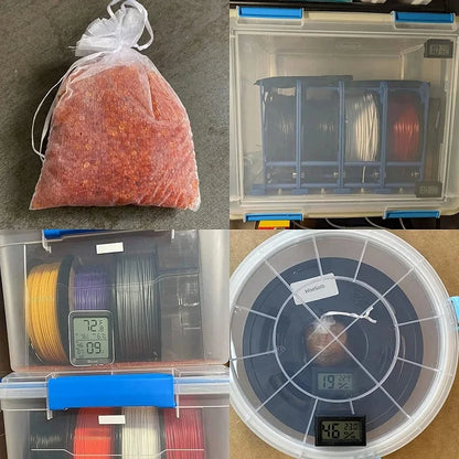 500g Color-Changing Silica Gel Packs — Reusable 3D Printer Desiccant Moisture Absorber for Christmas & Humidity Control