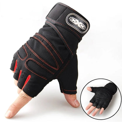 Outdoor Sports Fingerless Gloves – Long Wrist Guard for Men & Women, Ideal for Gym, Cycling, Hiking, Boxing & Training Workouts