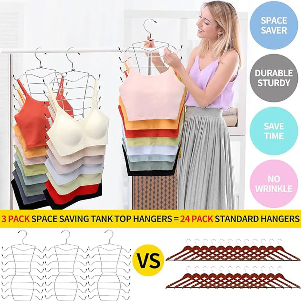 Multi-Layer Clothes Hanger – 1/2/3 Pack Folding Underwear, Bra & Trouser Storage Rack, Trace-Free Design