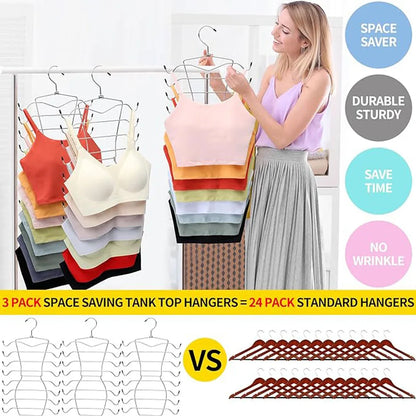 Multi-Layer Clothes Hanger – 1/2/3 Pack Folding Underwear, Bra & Trouser Storage Rack, Trace-Free Design