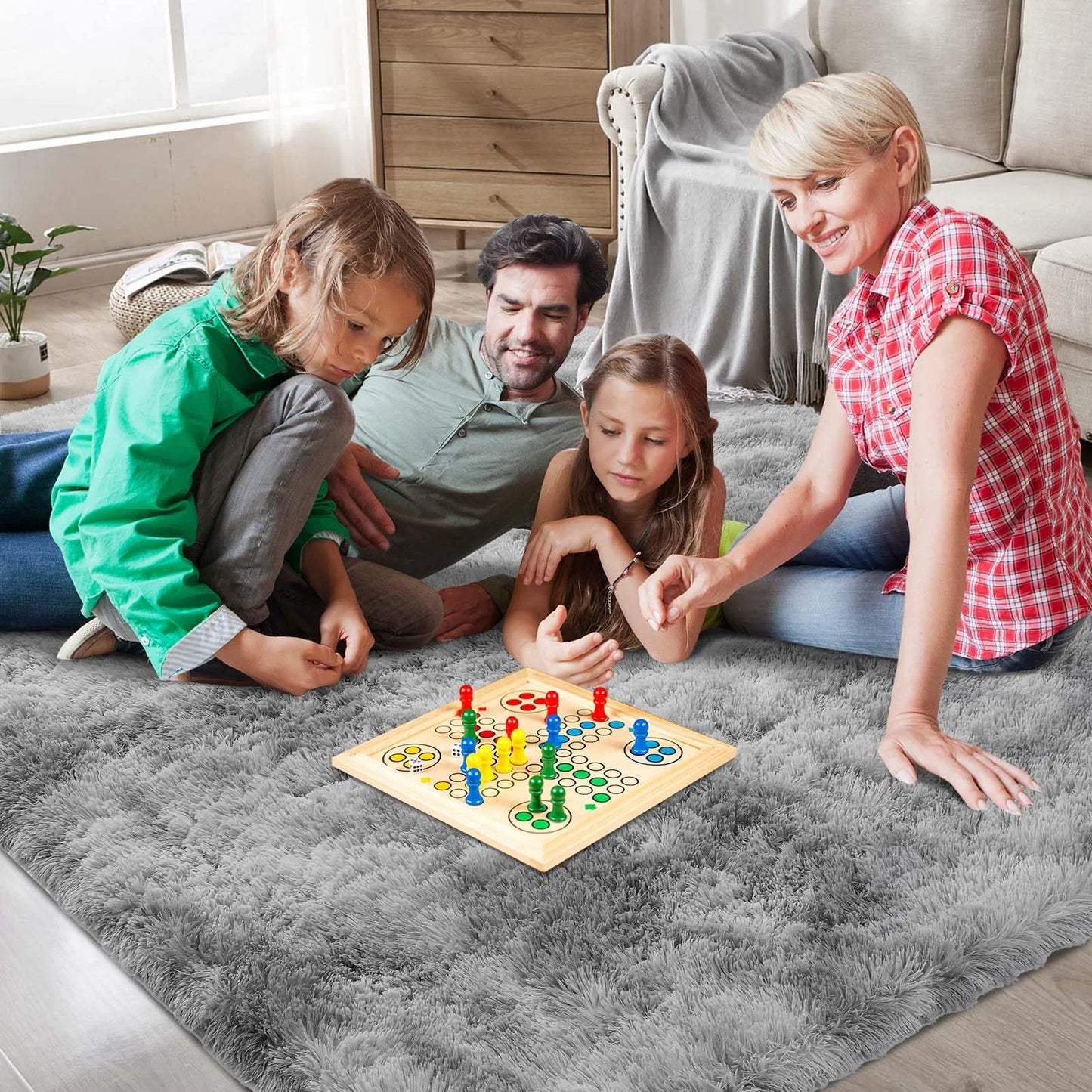 VIKAMA Ultra Soft Puffy Rug - Cozy Bedroom Living Room Floor Mat for Nursery, Kids Room and Home Decor