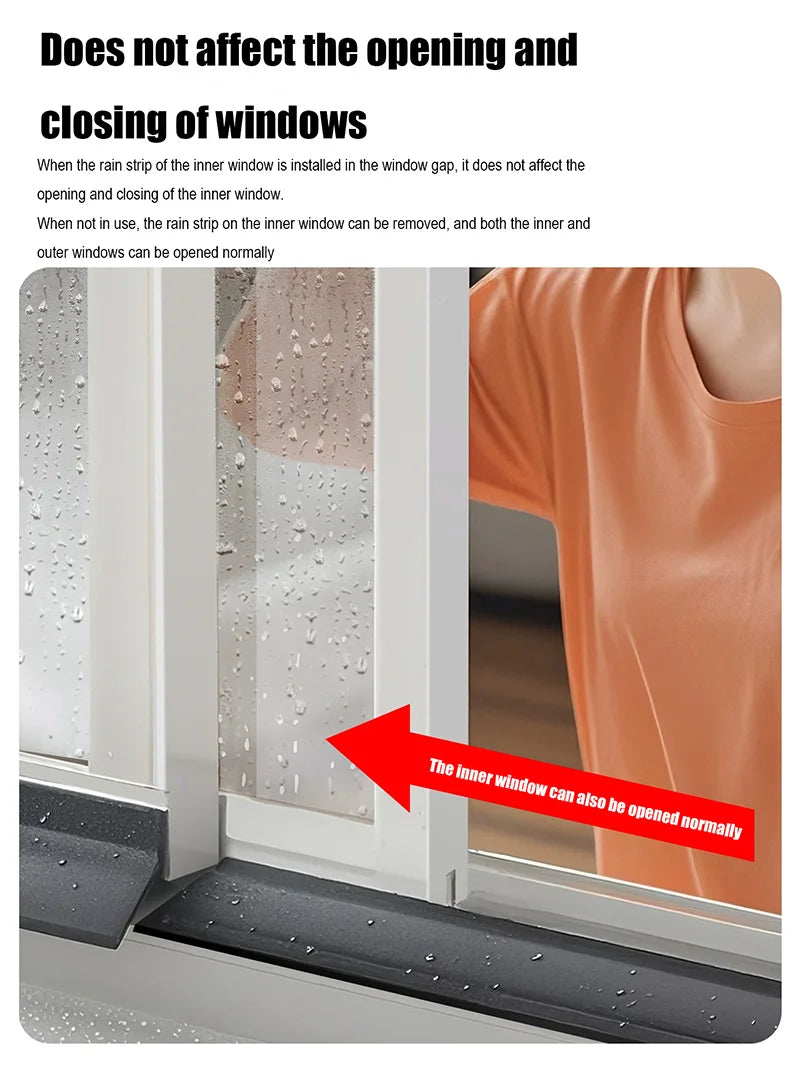 Aluminum Alloy Window Water Blocking Bar – Rain Flashing Board & Waterproof Sealing Strip for Home Windows