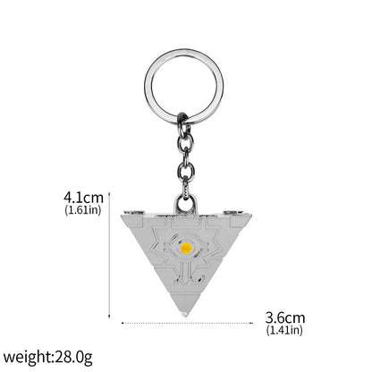 Yu-Gi-Oh! Yugi Muto Keychain - 3D Millennium Puzzle & Millennium Wheel Pendant