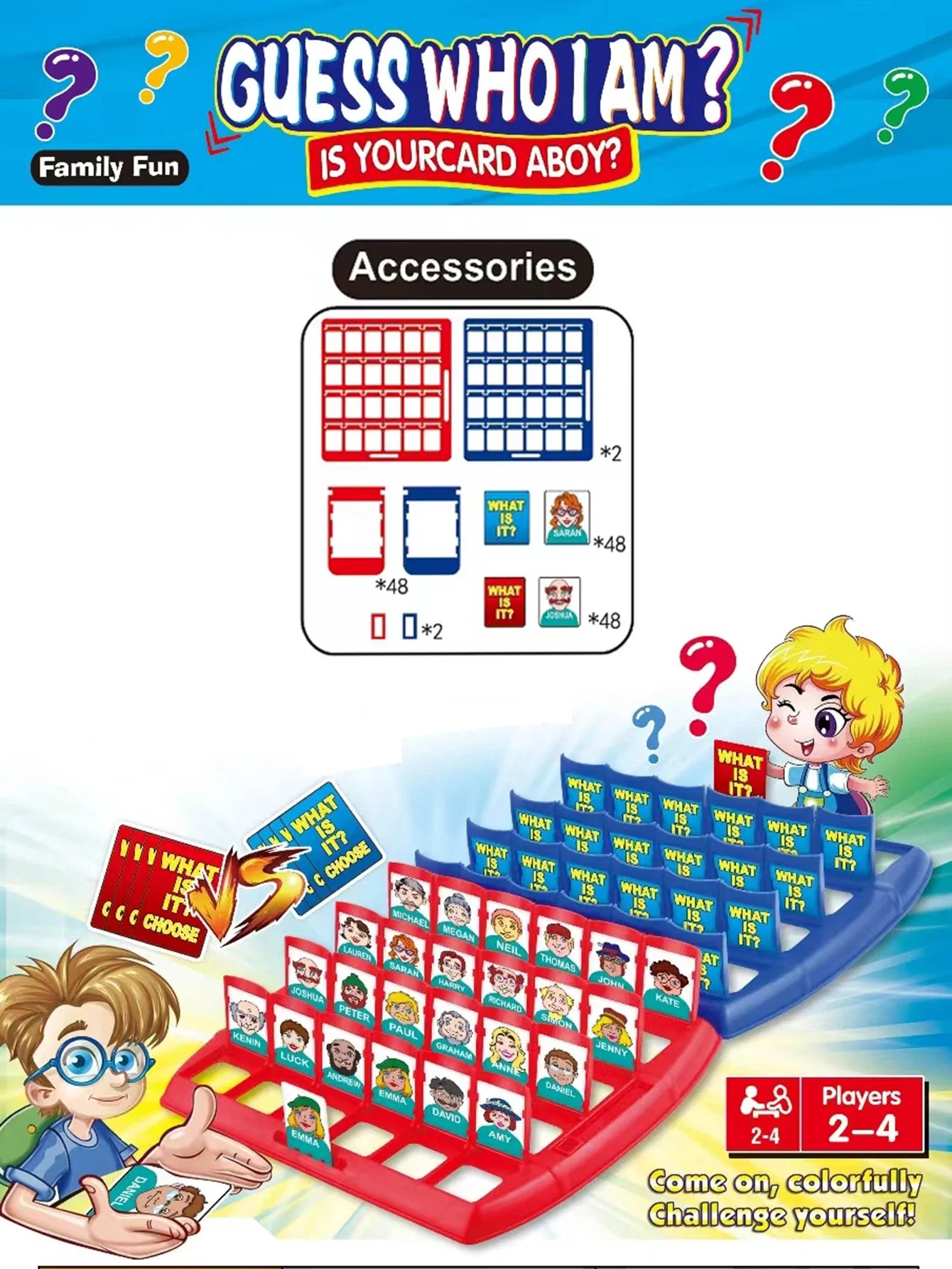 Head Game Logical Thinking Puzzle – Guess Who I Am, Parent-Child Interactive Board Game for Children