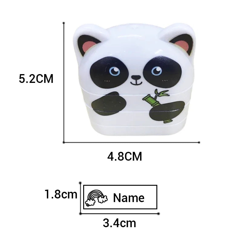 Custom Children’s Name Seal – Double-Layer Black & White Ink Stamp, Waterproof Name Sticker for School & Kindergarten