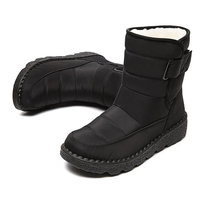 2024 Women's Winter Snow Boots – Waterproof, Warm Fur Ankle Boots in Korean Style