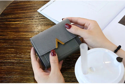 Luxury Mini Leather Wallet for Women – Small Short Fashion Purse with Credit Card Holder