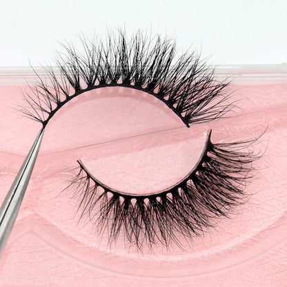 3D Real Mink False Eyelashes – Thick Handmade Strip Lashes with Glitter Packing for Makeup Beauty D101