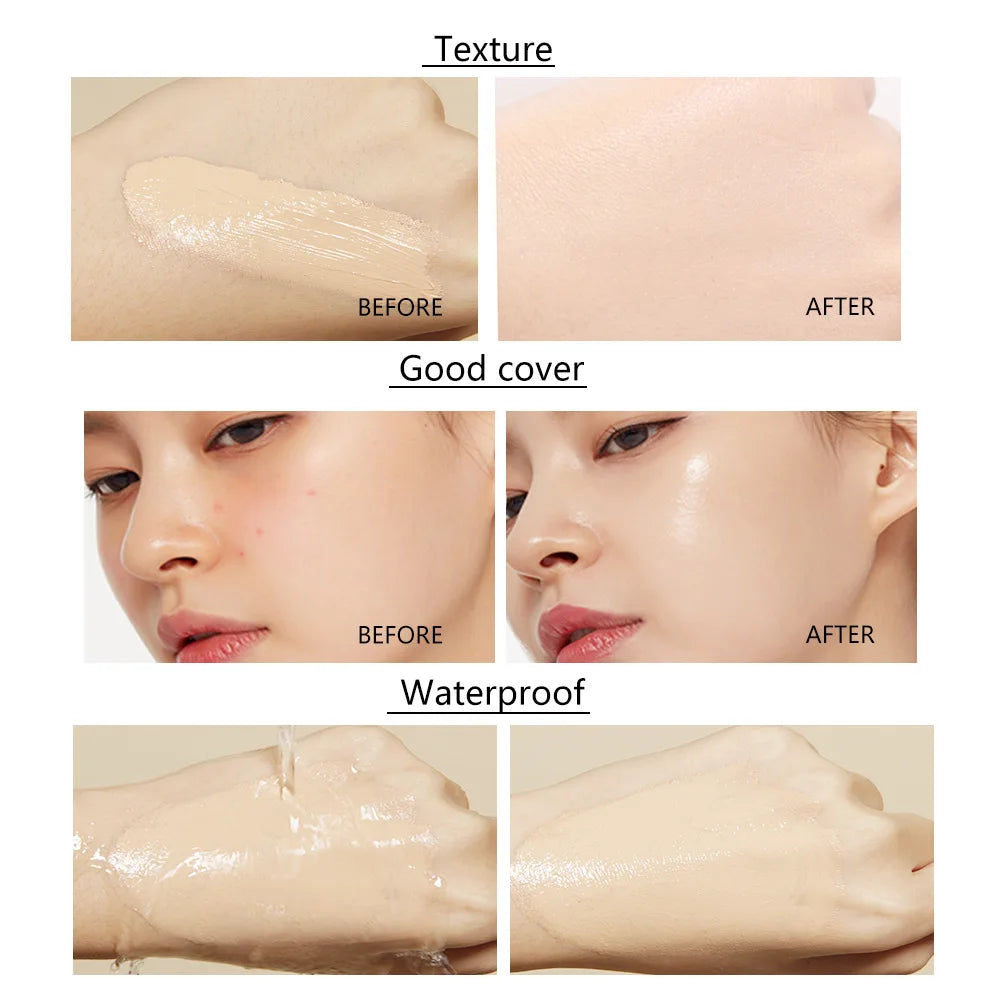 Natural Liquid Foundation – Flawless Coverage, Lightweight & Transparent Concealer for Smooth Skin