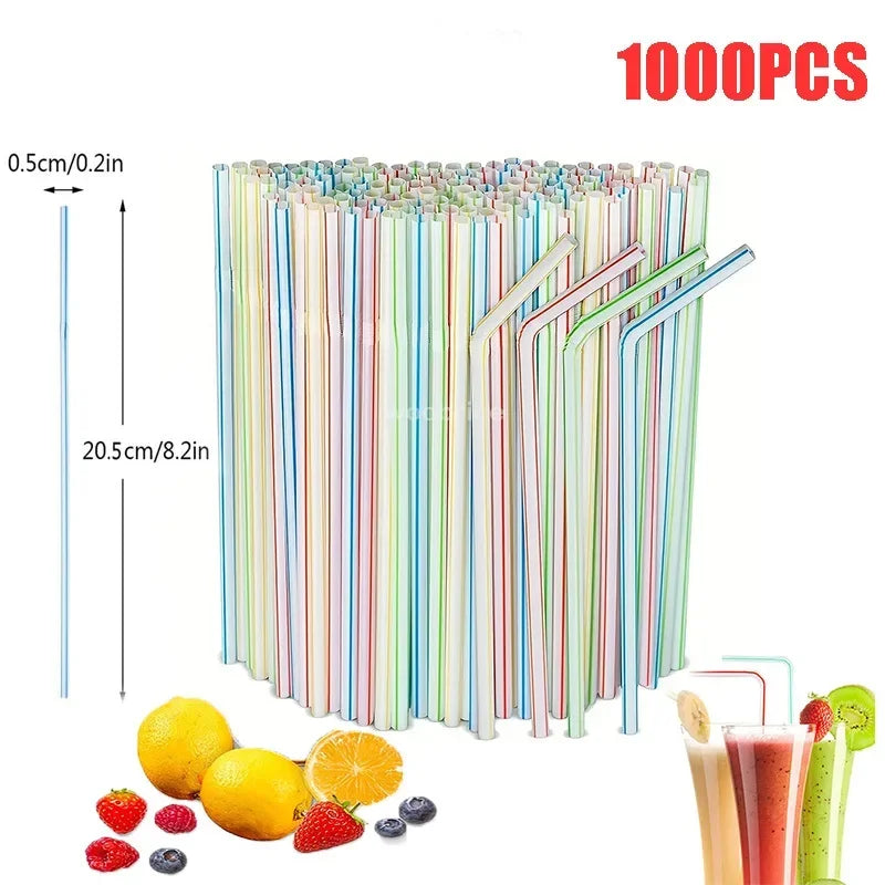 Multicolor Plastic Drinking Straws – Reusable Cola & Cocktail Straws for Bar, Party, Wedding, and Kitchen Use, Wholesale Pajitas